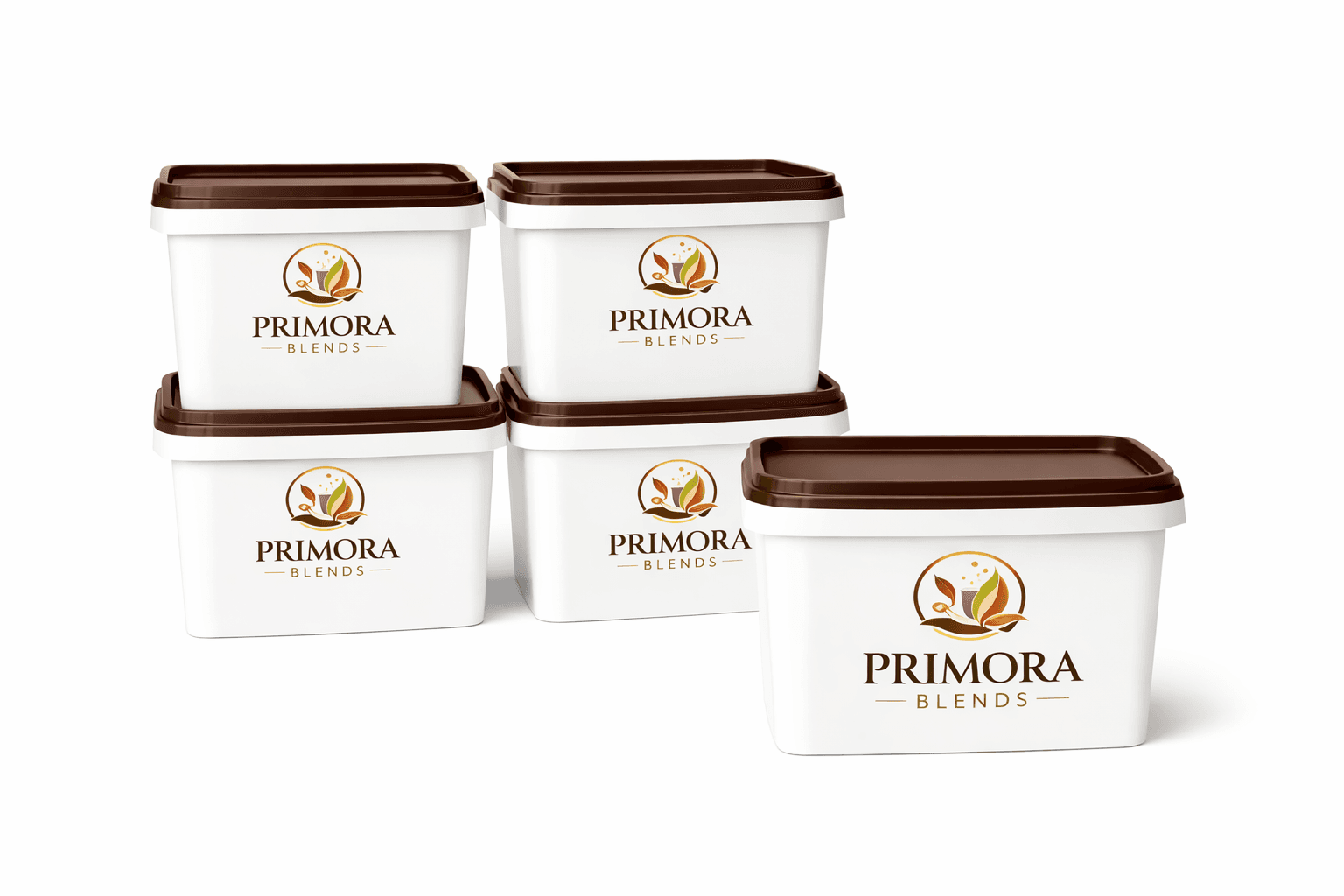 Primora Blends 4 kg HoReCa buckets with dark brown lids